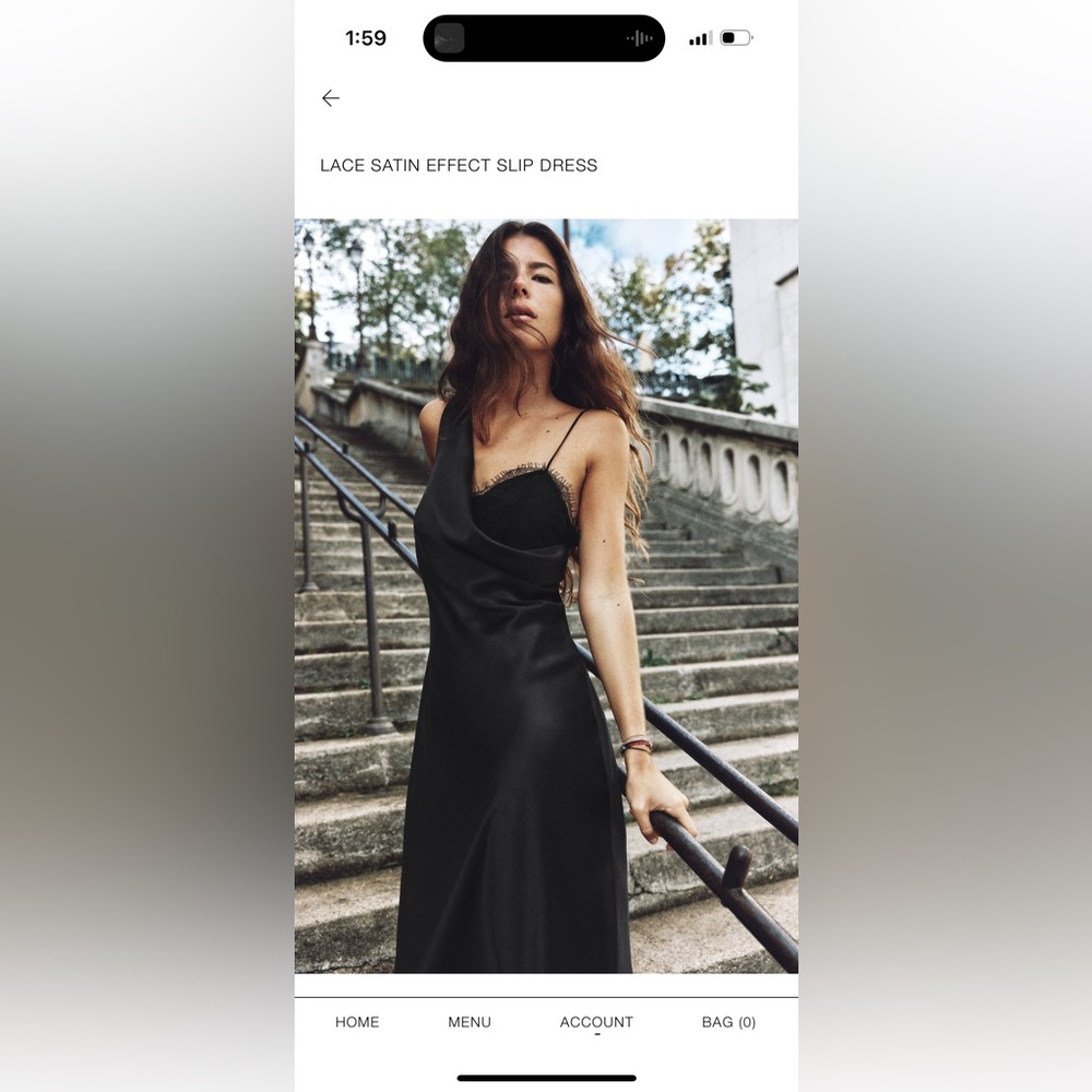 Black silk dress